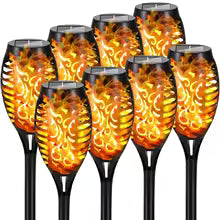 FlickerFlame Solar Torch Light Garden Patio