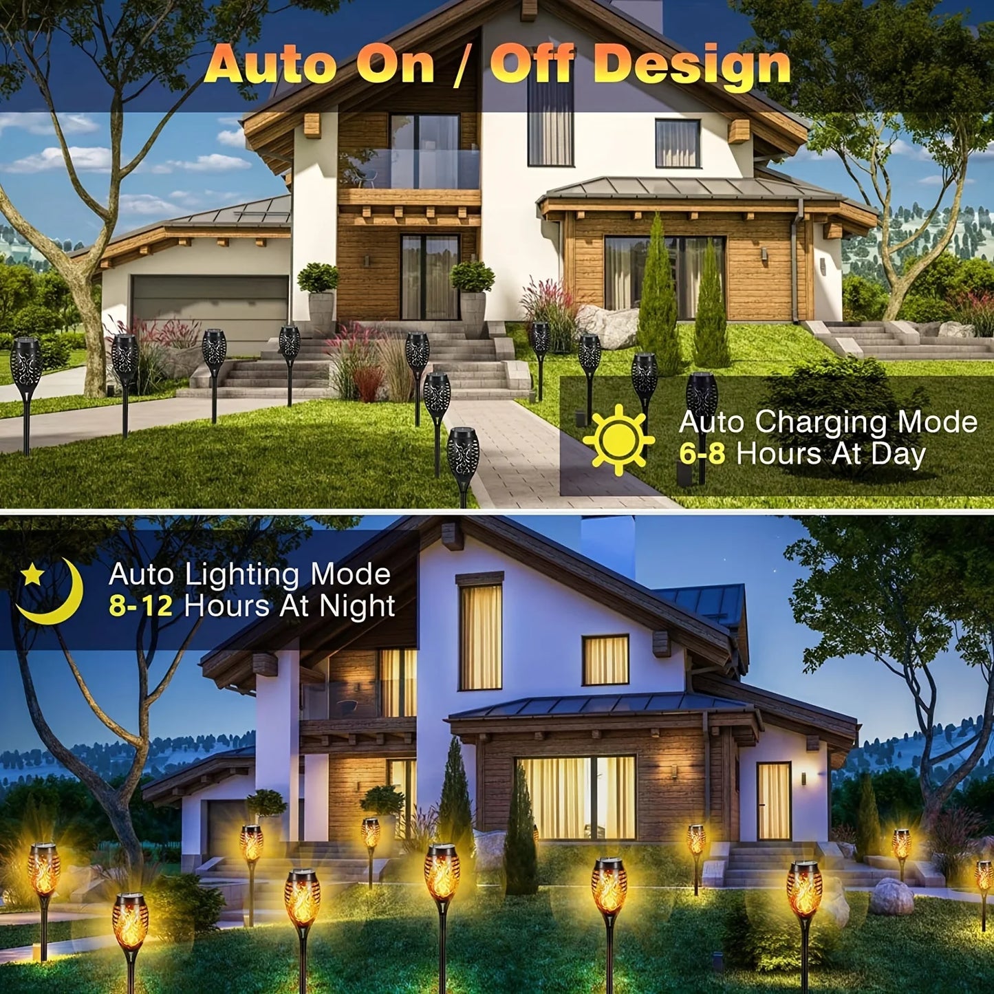 Flickering Solar Torch Lights
