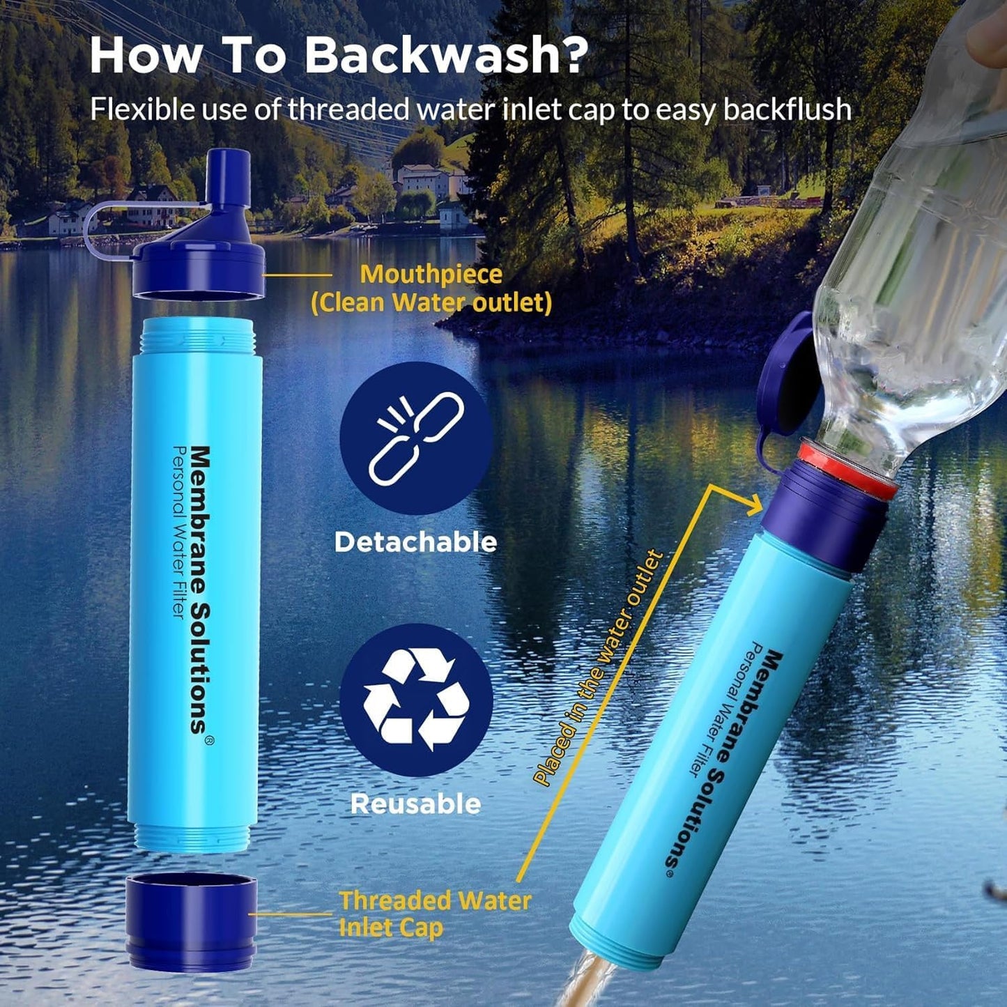 Emergency LifeSaver Water Straw