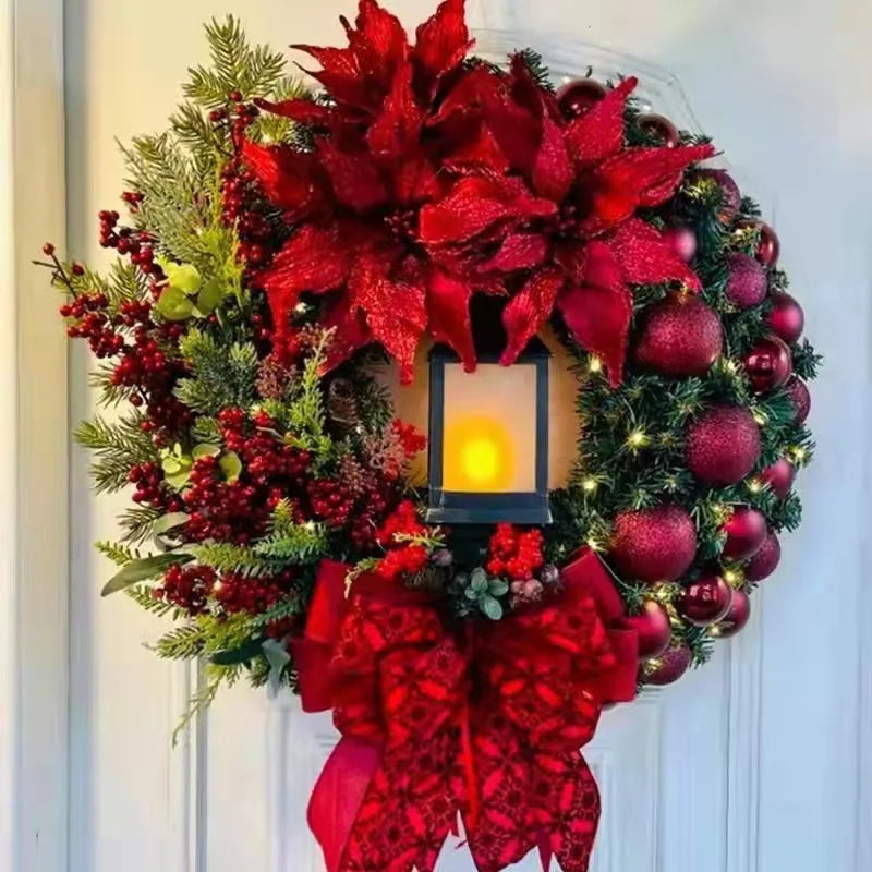 Sparkling Red Holiday Wreath