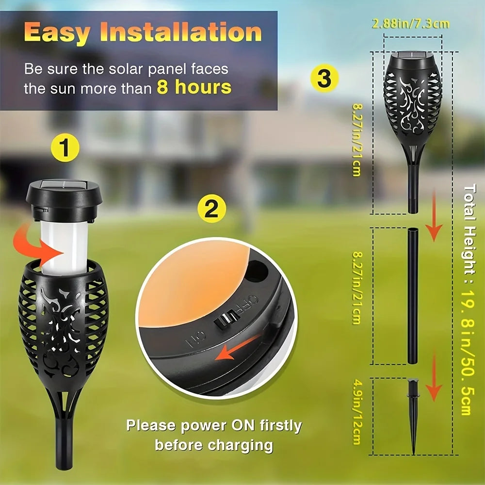 Flickering Solar Torch Lights