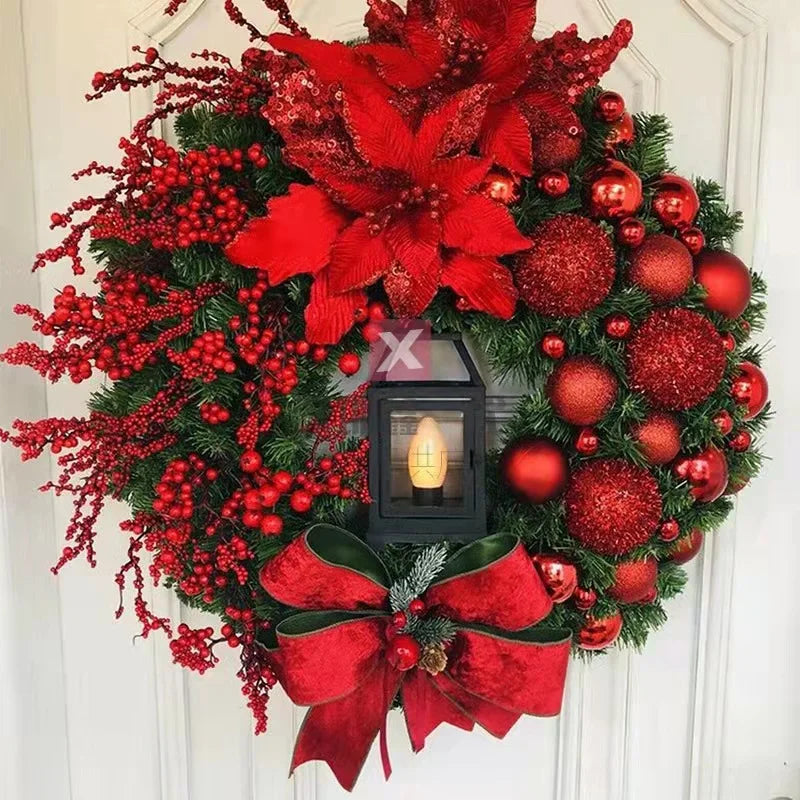 Sparkling Red Holiday Wreath