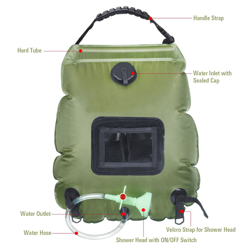 Solar-Powered Outdoor Shower Bag