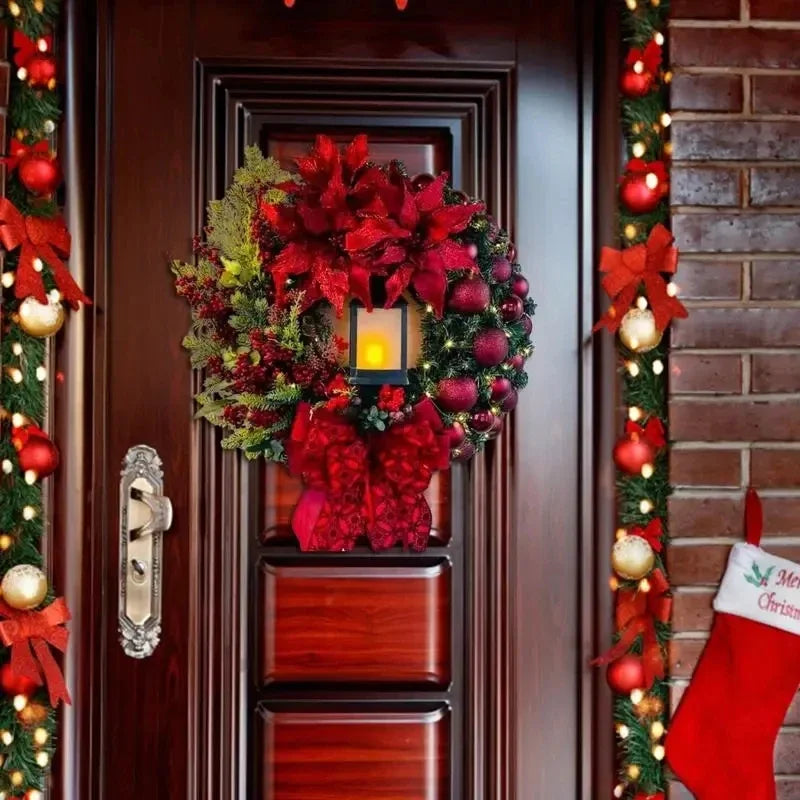 Sparkling Red Holiday Wreath