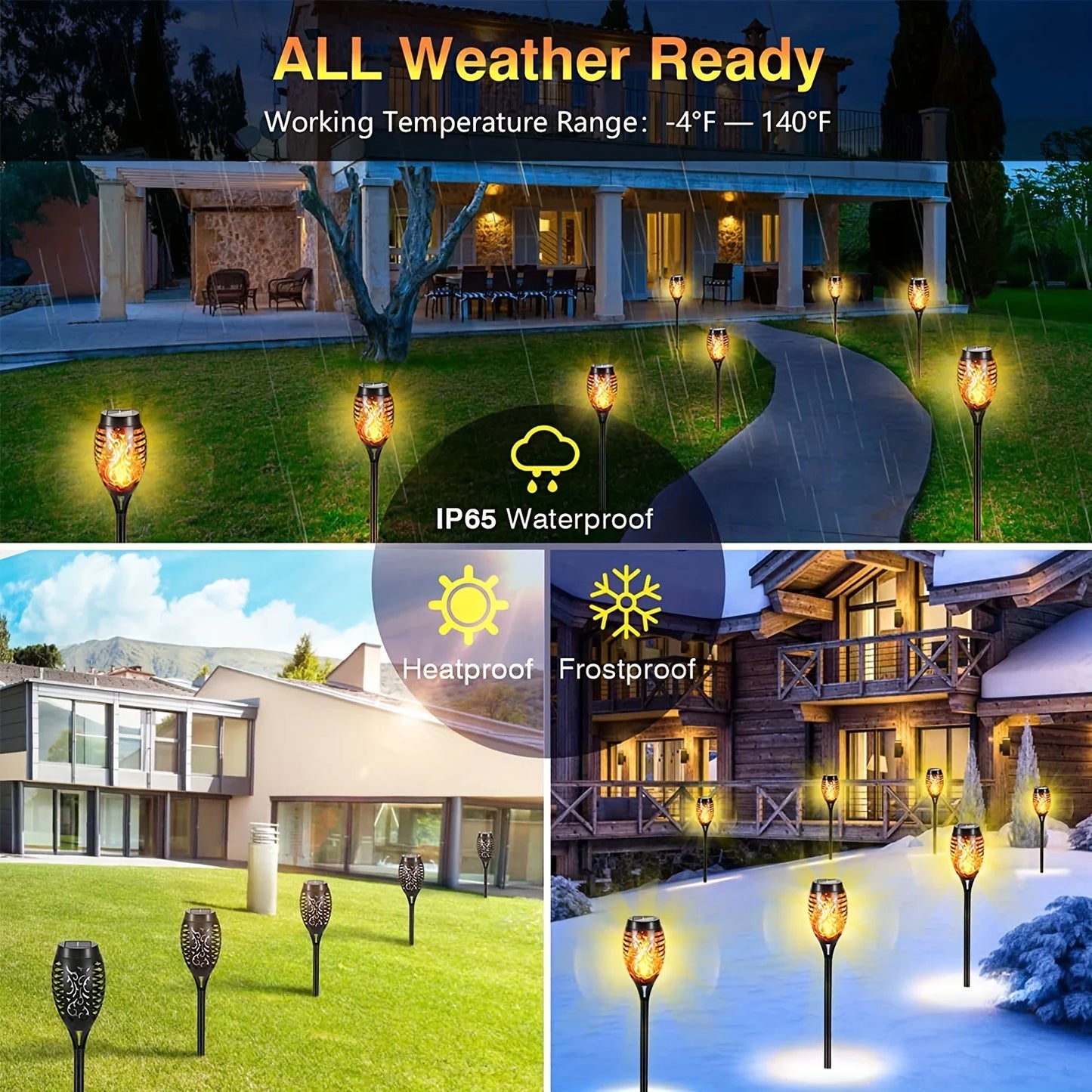 Flickering Solar Torch Lights