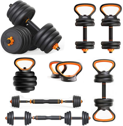 Dumbbells, Kettlebells, Barbells Combo