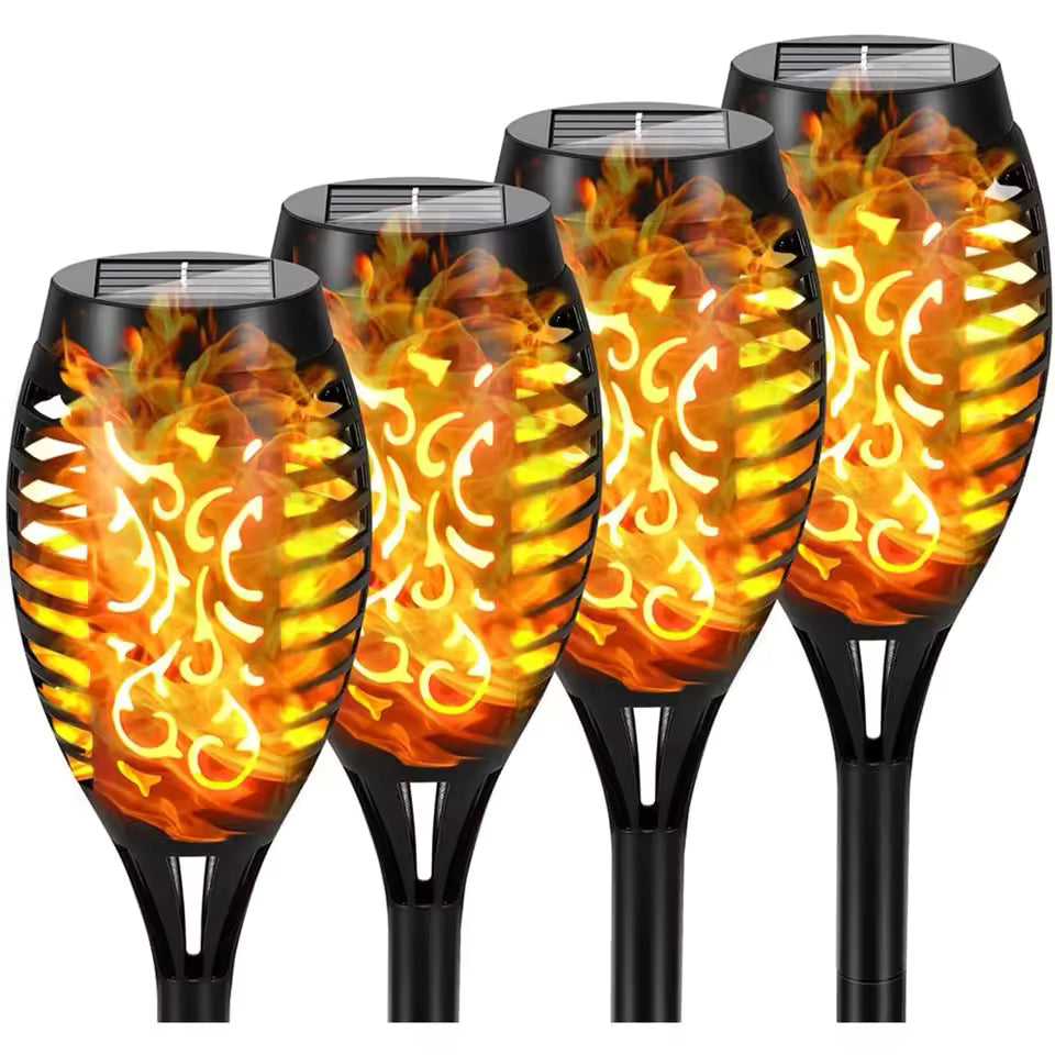 FlickerFlame Solar Torch Light Garden Patio