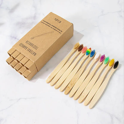 10Pcs Eco Friendly Bamboo Toothbrushes