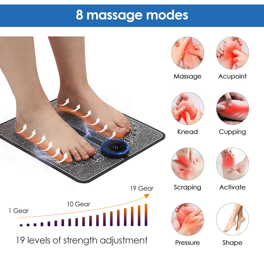 Intelligent EMS Foot Massager Pad