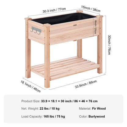 Raised Garden Bed with Tools