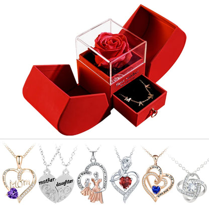 Necklace with Rose Gift Box