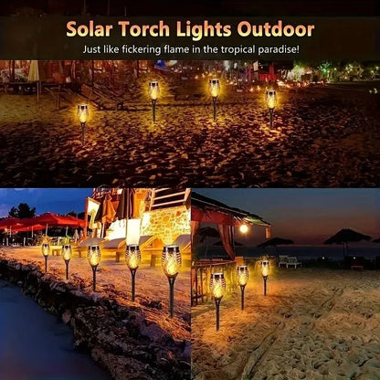 FlickerFlame Solar Torch Light Garden Patio