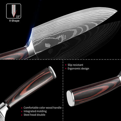 XITUO High Carbon Chef Knife Set