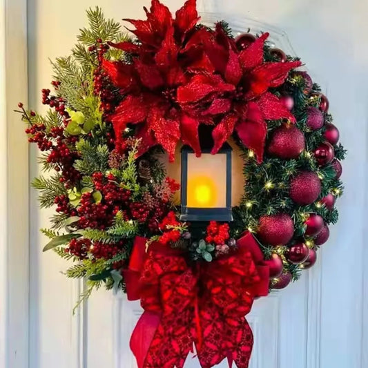 Sparkling Red Holiday Wreath