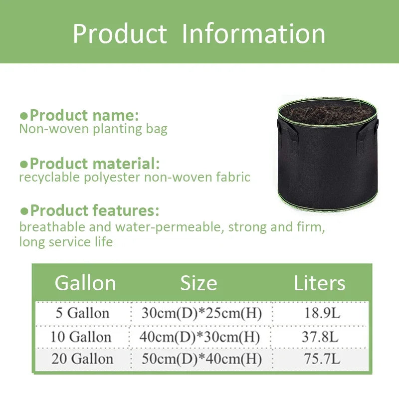 ToughRoot Thick Felt Grow Bags