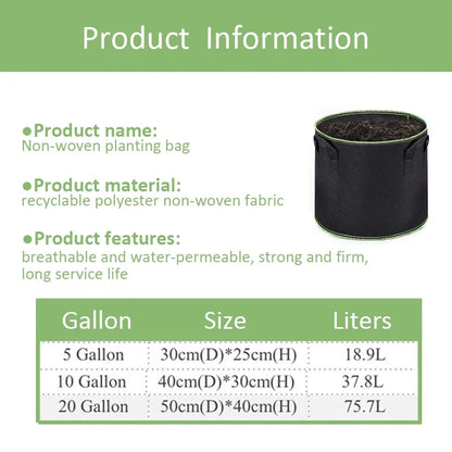 ToughRoot Thick Felt Grow Bags