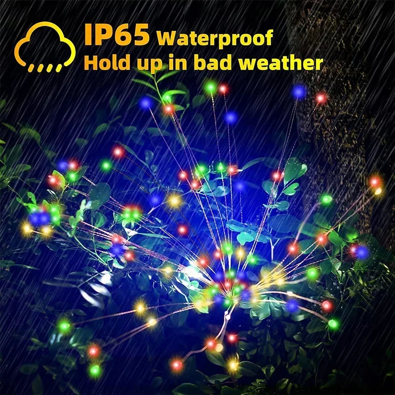Solar Firework Fairy Lights