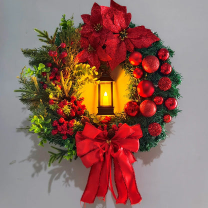 Sparkling Red Holiday Wreath
