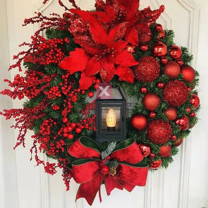 Sparkling Red Holiday Wreath
