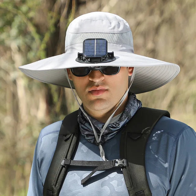 BreezySolarFan Hat: Sun-Powered