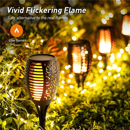 FlickerFlame Solar Torch Light Garden Patio