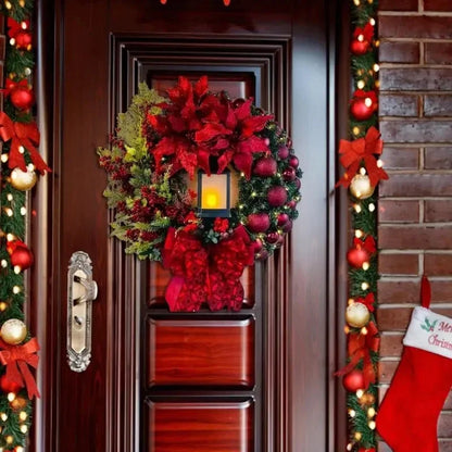 Sparkling Red Holiday Wreath