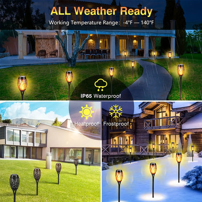 Flickering Solar Torch Lights